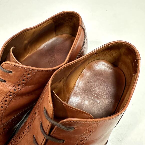 VGUC Grant Stone x J. Crew Ludlow Oxford Semi-Brogues Brown Bench Made US 10.5 main image 13